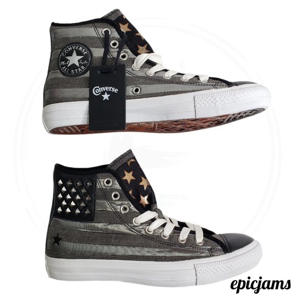 Converse Chuck Taylor Shoes Men\'s Size 7.5 American Studded Flag High-top New main image 8